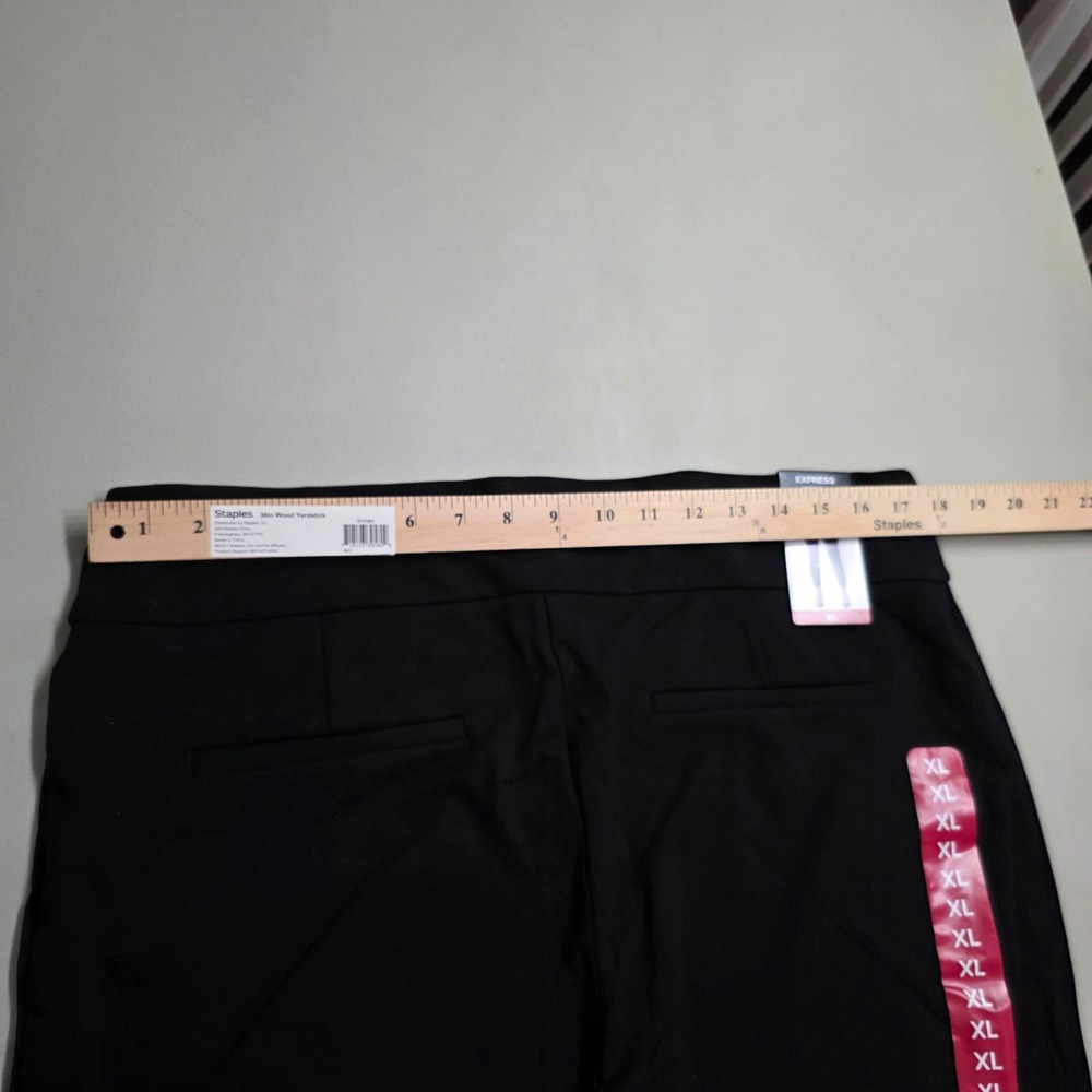 Express Womens XL Black Ponte Pant Pull On Slim Leg Ankle Trousers NWT - Picture 8 of 9